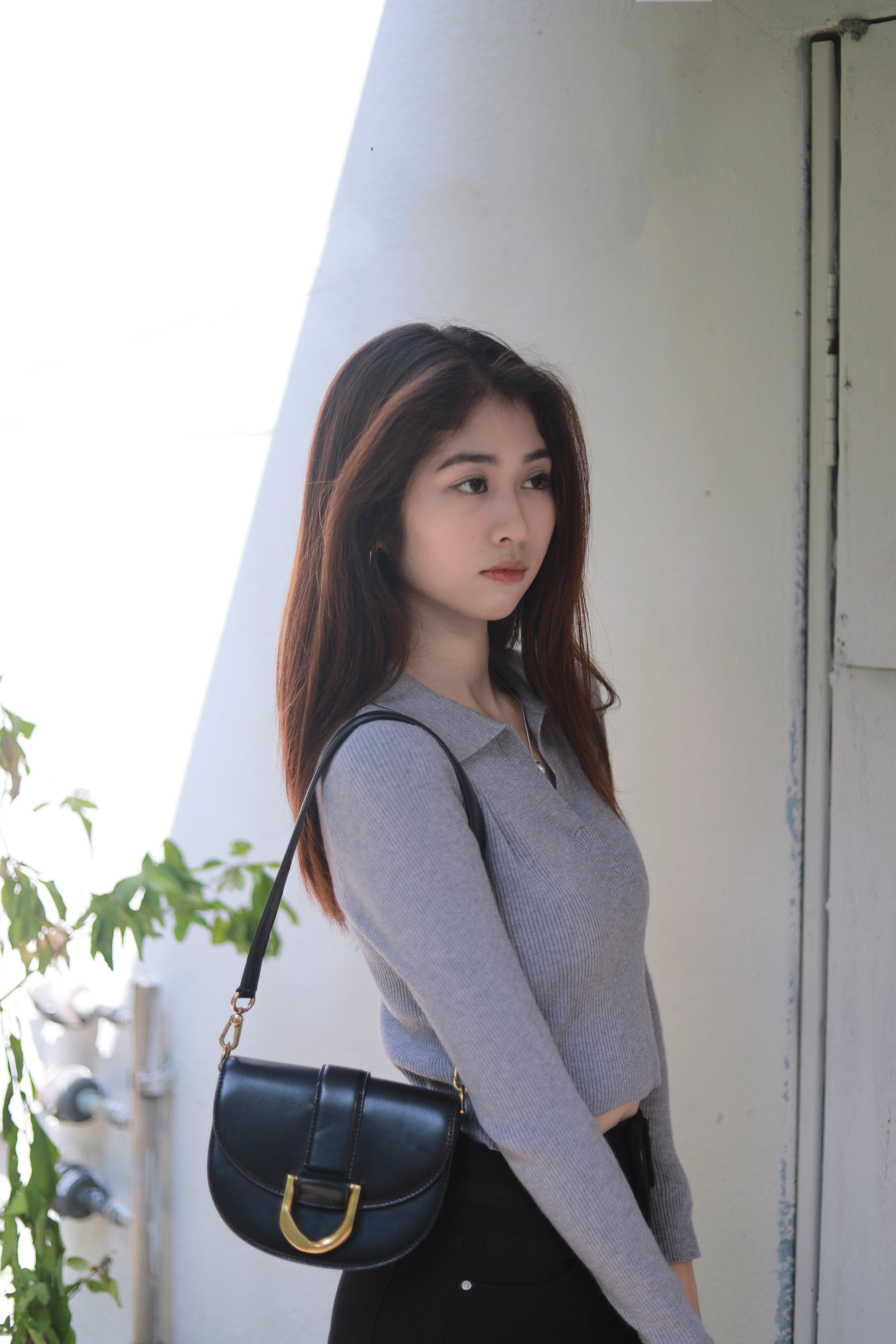 ZLLEE POLO KNIT TOP IN GREY