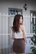 Load image into Gallery viewer, TINNA STRIPES KNIT SLEEVELESS TOP IN CREAM
