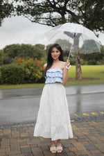 Load image into Gallery viewer, ANIMEE MAXI SKIRT IN WHITE
