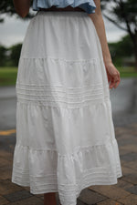 Load image into Gallery viewer, ANIMEE MAXI SKIRT IN WHITE
