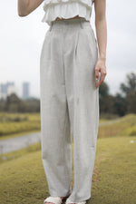 Load image into Gallery viewer, DOHA HIGH WAIST STRAIGHT LEG PARTS IN CREAM/BLACK/LIGHT GREY
