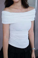 Load image into Gallery viewer, JENNY OFF-SHOULDER TOP IN WHITE
