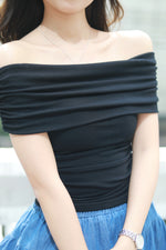 Load image into Gallery viewer, JENNY OFF-SHOULDER TOP IN BLACK
