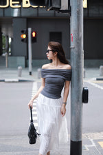 Load image into Gallery viewer, JENNY OFF-SHOULDER TOP IN GREY
