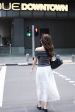 Load image into Gallery viewer, JENNY OFF-SHOULDER TOP IN GREY
