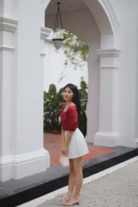 BELLA RIBBON CROP TOP IN RED