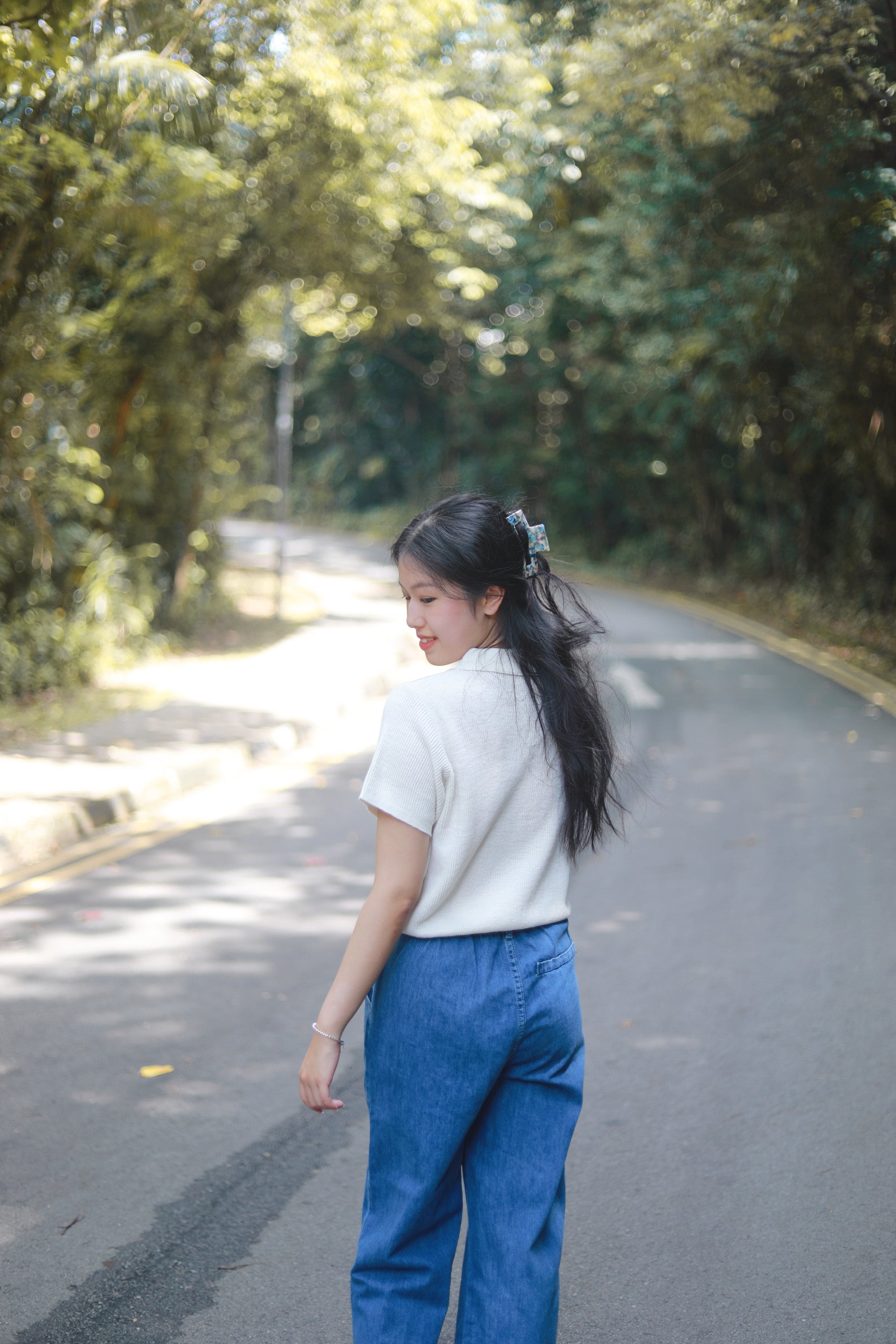 MALITTA POLO KNIT TOP IN WHITE