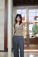 Load image into Gallery viewer, TRIVIA SWEETHEART KNIT TOP IN LATTE
