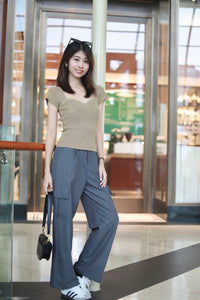 TRIVIA SWEETHEART KNIT TOP IN LATTE