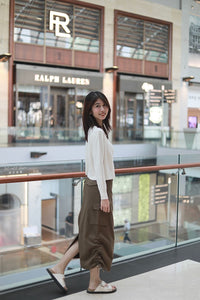 ADRAENA CARGO SKIRT IN CAMEL