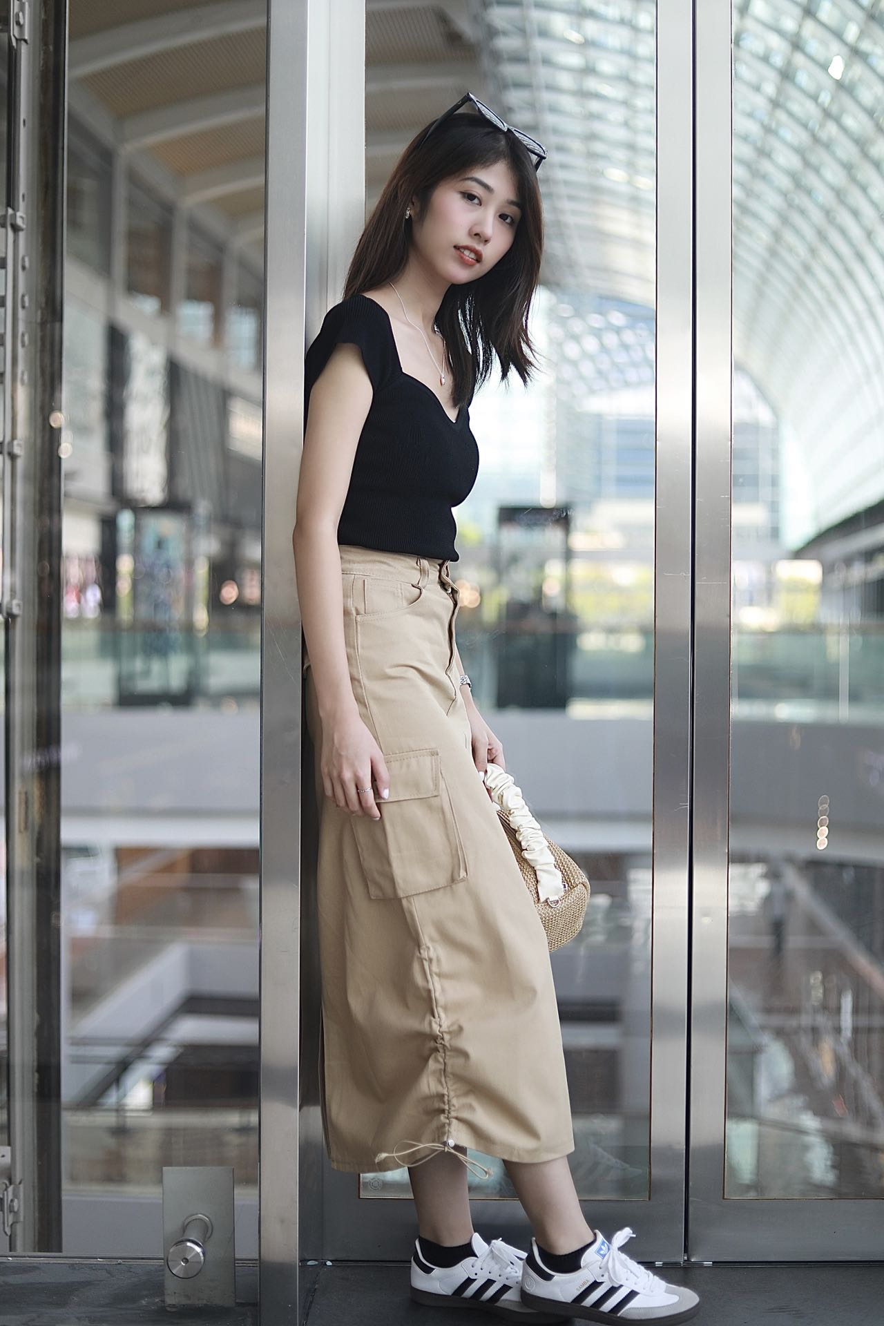 ADRAENA CARGO SKIRT IN KHAKI