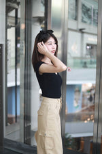 Load image into Gallery viewer, ADRAENA CARGO SKIRT IN KHAKI
