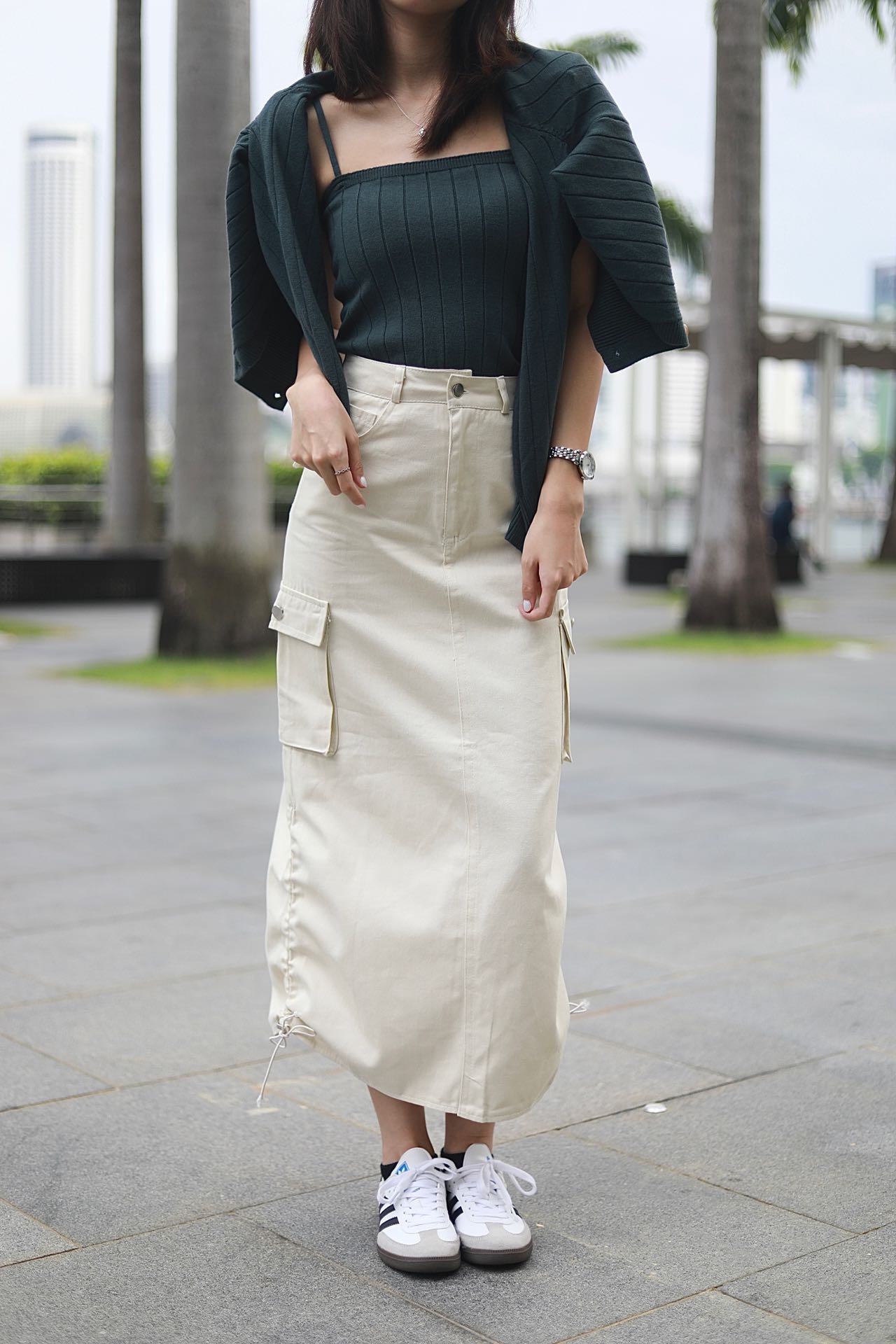 ADRAENA CARGO SKIRT IN BEIGE