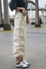 Load image into Gallery viewer, ADRAENA CARGO SKIRT IN BEIGE
