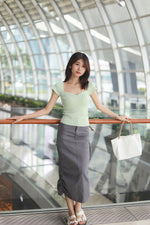 Load image into Gallery viewer, ADRAENA CARGO SKIRT IN GREY
