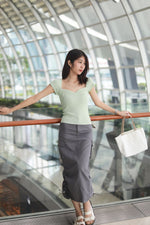 Load image into Gallery viewer, ADRAENA CARGO SKIRT IN GREY
