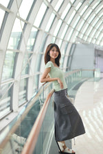 Load image into Gallery viewer, ADRAENA CARGO SKIRT IN GREY
