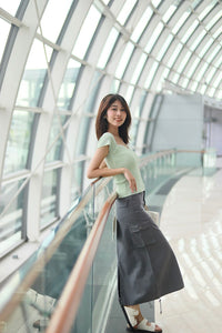 ADRAENA CARGO SKIRT IN GREY