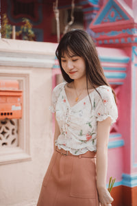 KRYSTAL 2-WAY FLORAL TOP (WHITE)