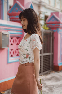 KRYSTAL 2-WAY FLORAL TOP (WHITE)