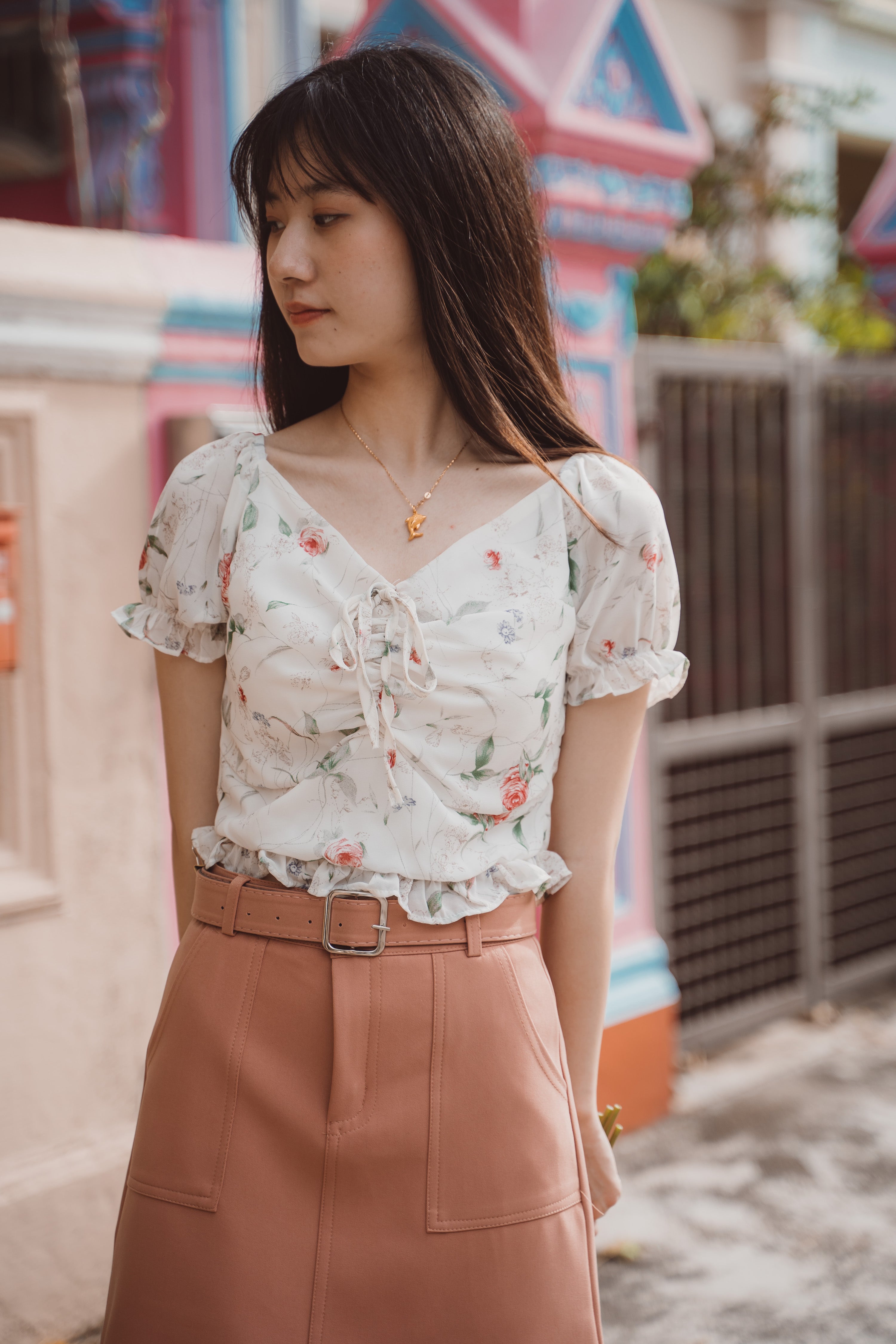 KRYSTAL 2-WAY FLORAL TOP (WHITE)