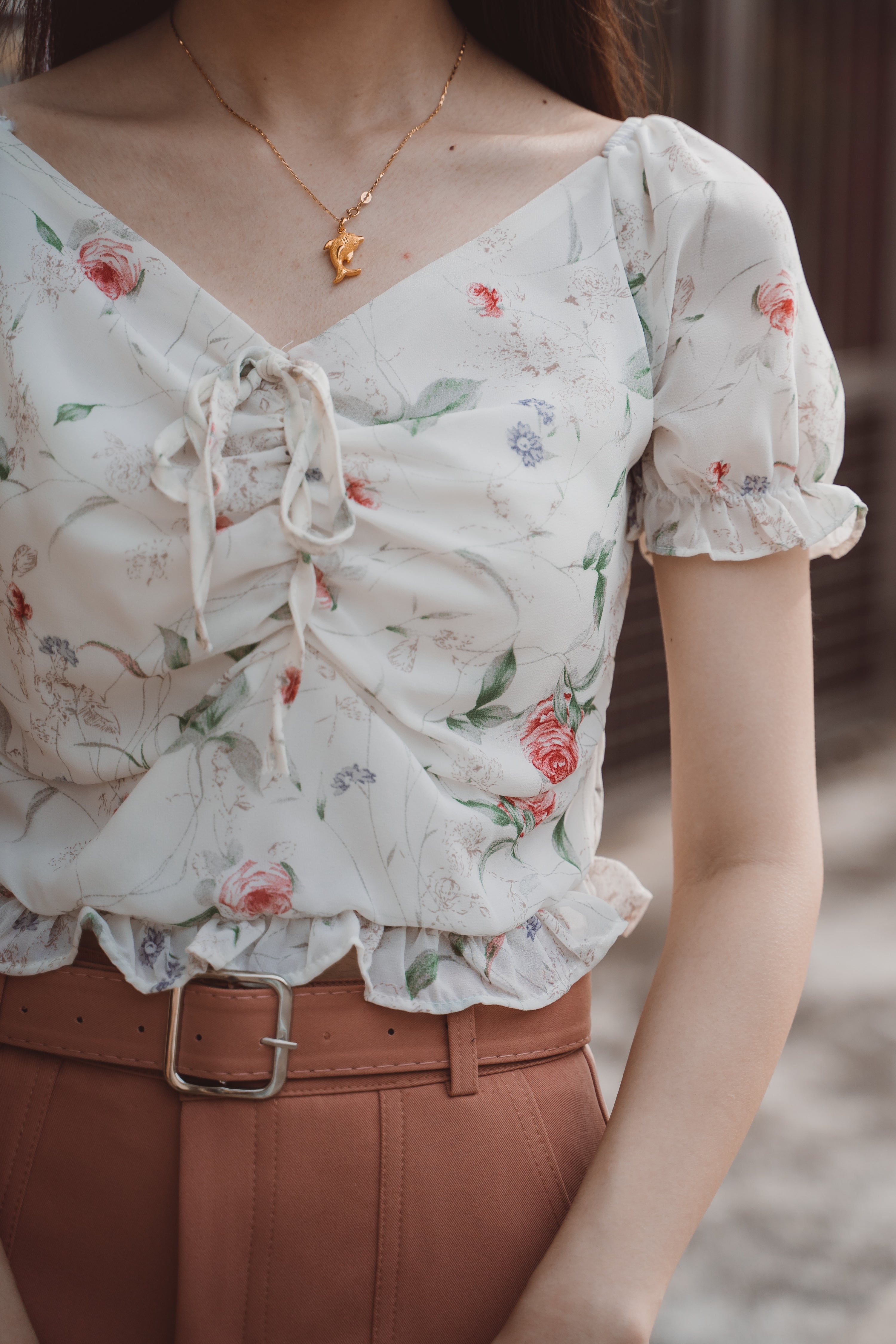 KRYSTAL 2-WAY FLORAL TOP (WHITE)