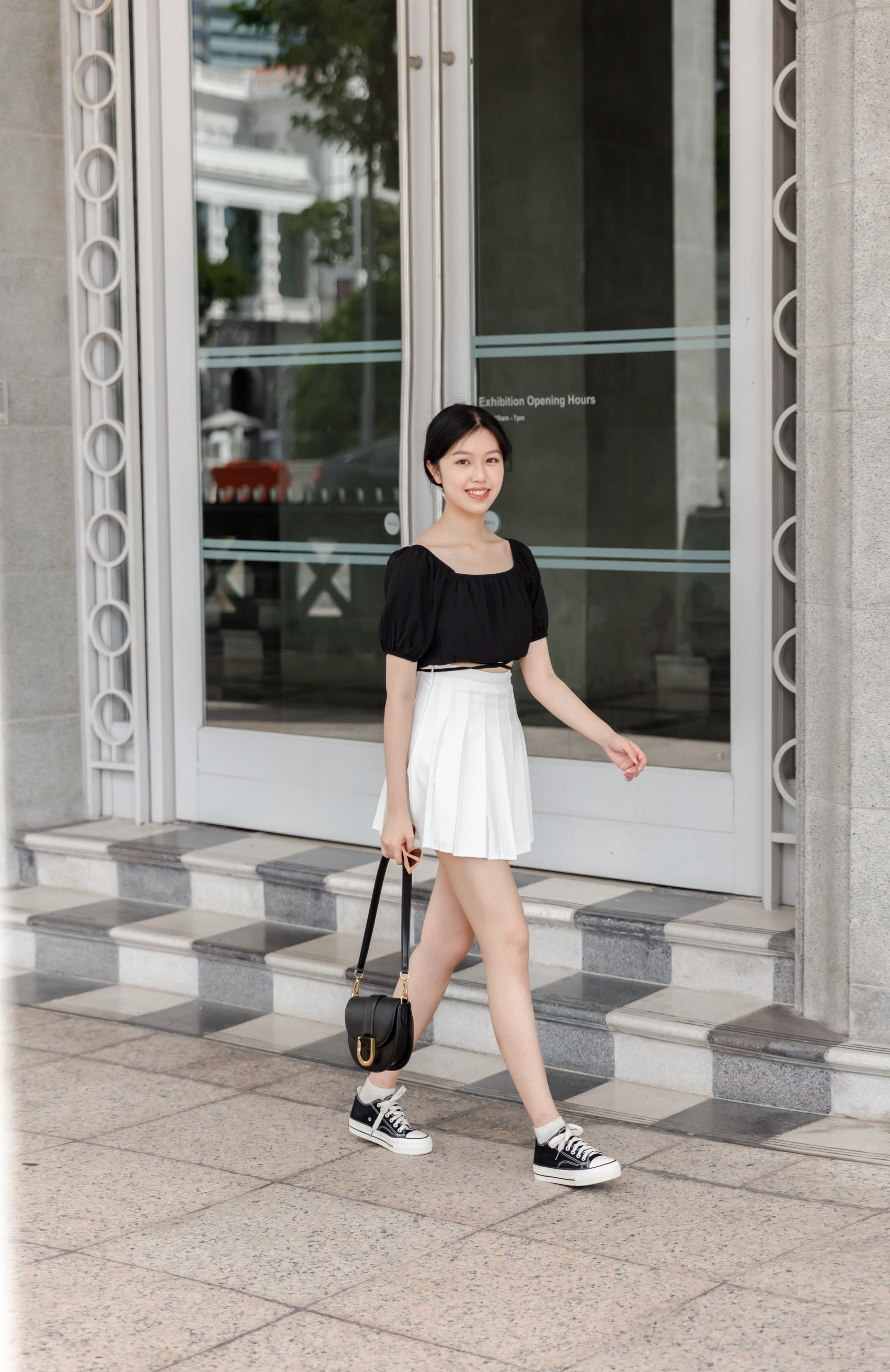 DORA PLEATED SKORTS IN WHITE