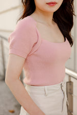 Load image into Gallery viewer, THEA BASIC KNIT TOP IN PINK
