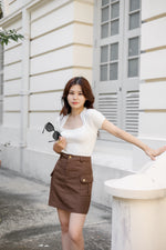 Load image into Gallery viewer, COCO CARGO SKIRT IN CHOCOLATE
