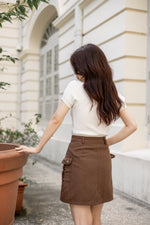 Load image into Gallery viewer, COCO CARGO SKIRT IN CHOCOLATE
