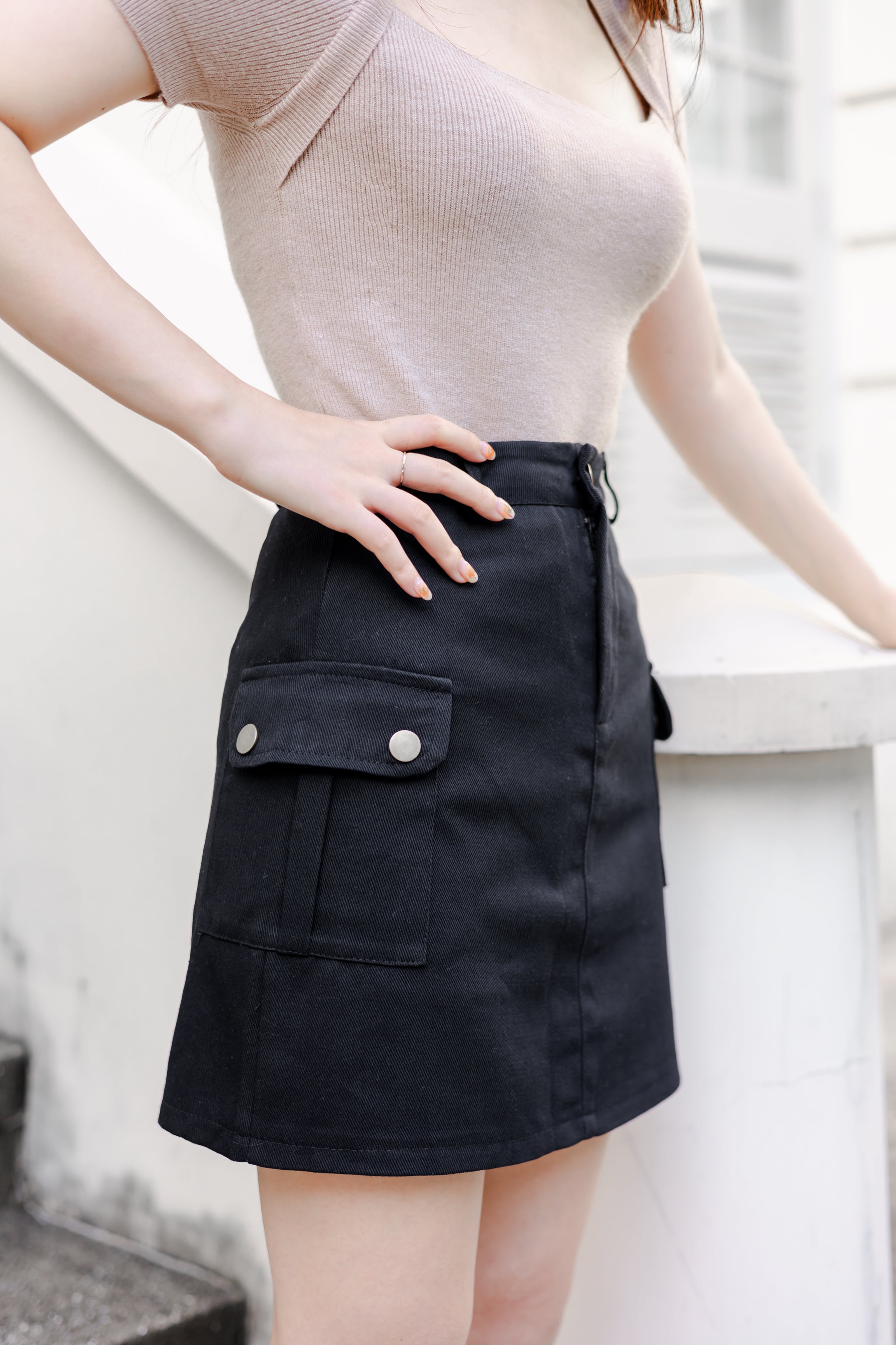 COCO CARGO SKIRT IN BLACK