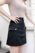 Load image into Gallery viewer, COCO CARGO SKIRT IN BLACK
