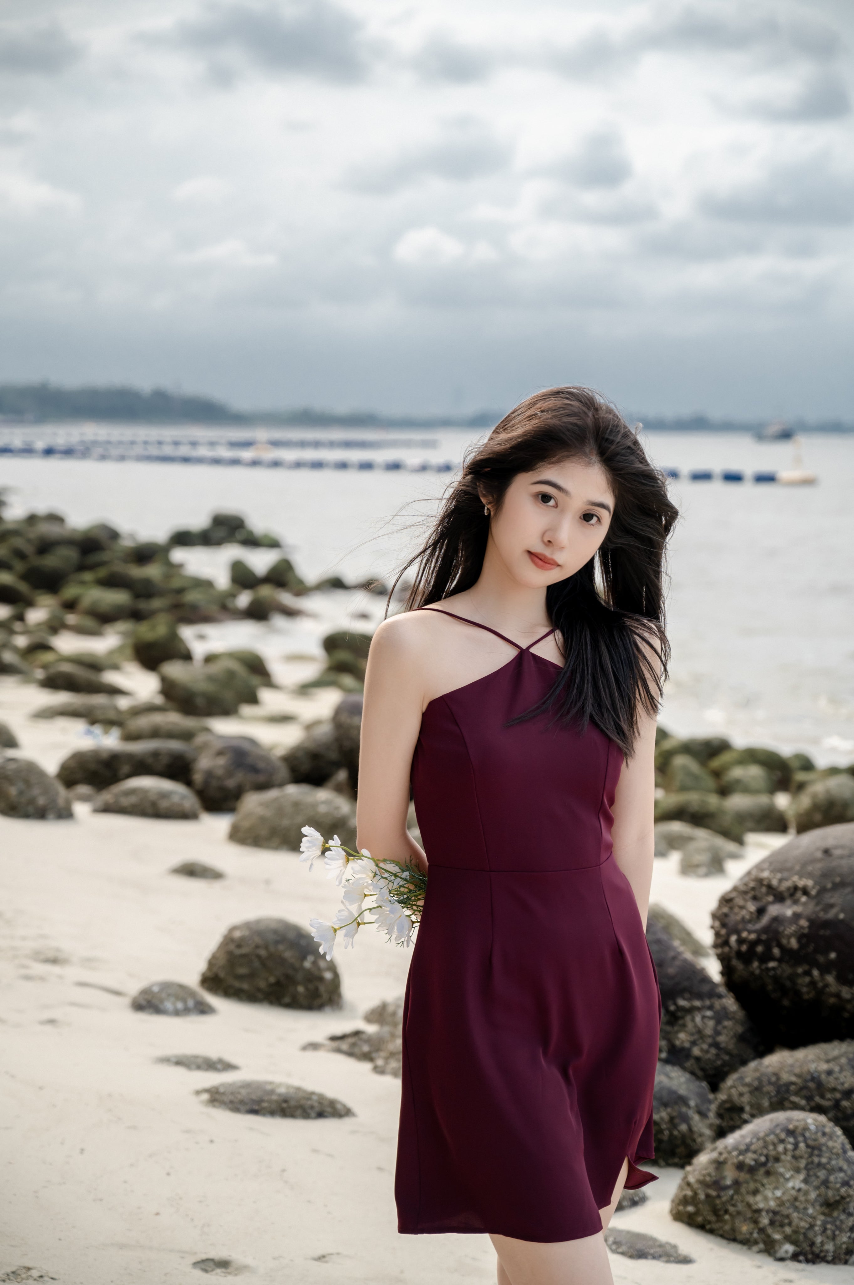 JOIE MINI HALTER DRESS IN MAROON Tropicala JOIE MINI HALTER DRESS IN MAROON Tropicala