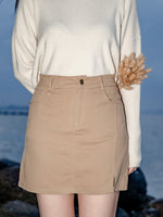 Load image into Gallery viewer, GEMMA DENIM BROWN A-LINE SKIRT
